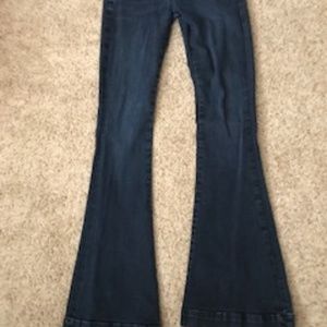 women dark denim jeans